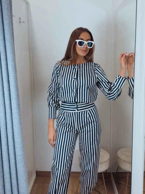 Pantalón Rayas Azul Marino Renata