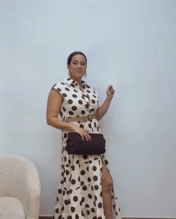 Vestido Lunares Cinturón