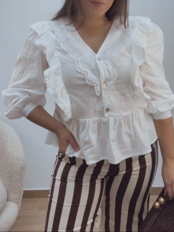 Blusa Volante Bordada