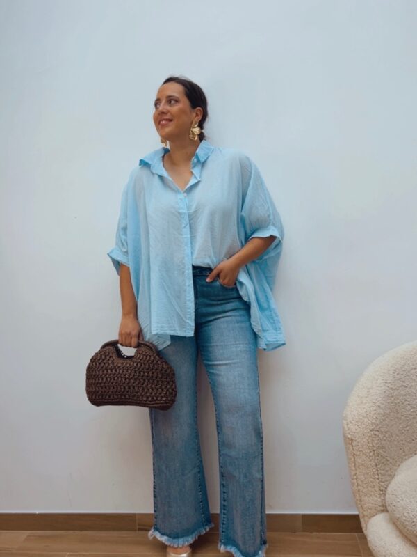 Maxi Blusa Azul Bebé