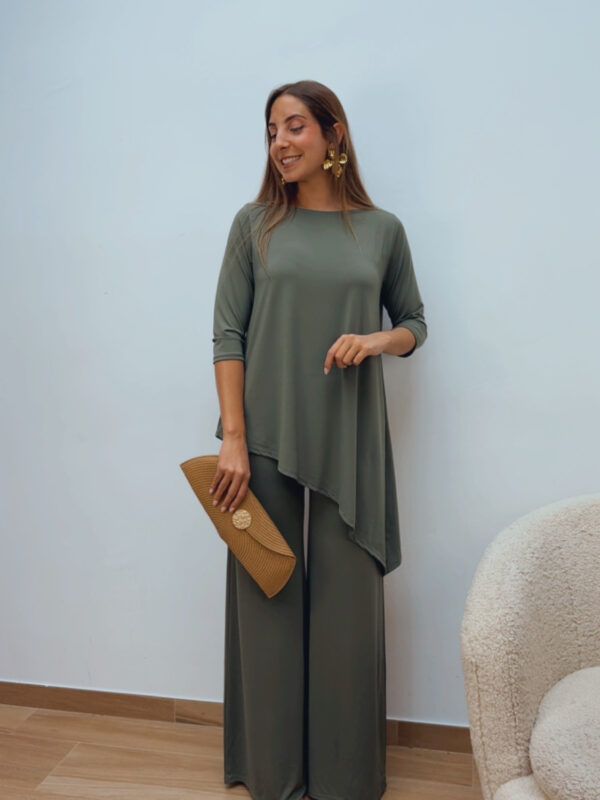 Conjunto Asimétrico Verde Caqui