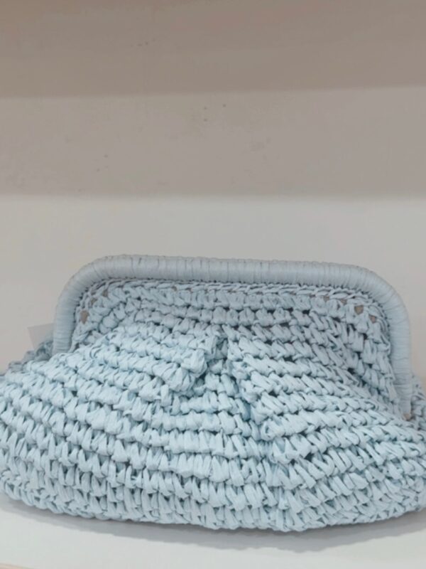 Bolso Rafia Azul Bebé
