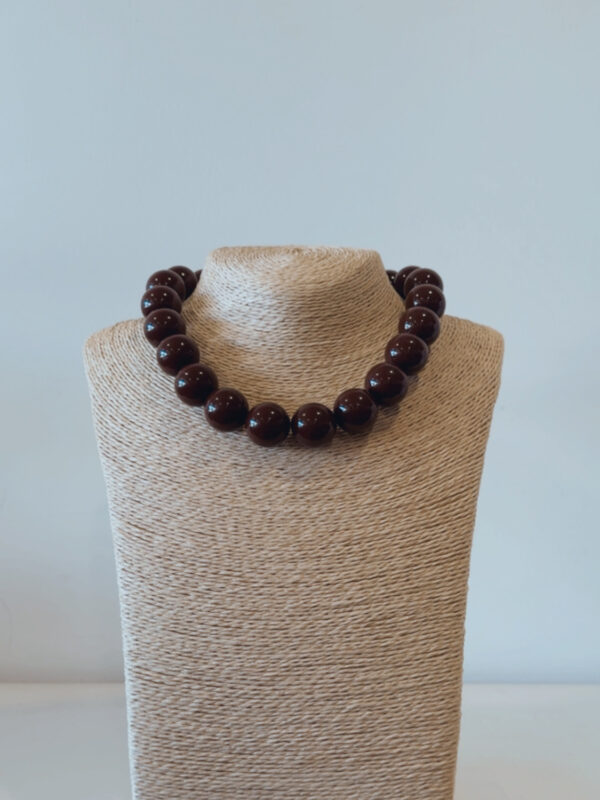 Collar Bolas Chocolate