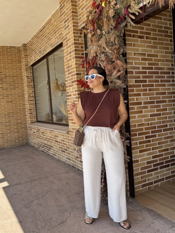 Pantalón Fluido Beige