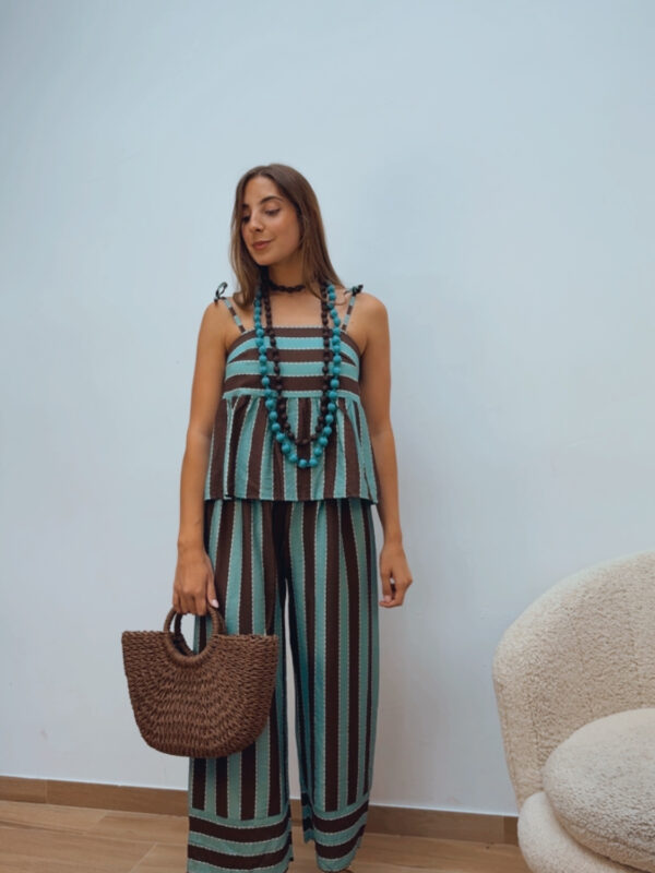 Conjunto Raya Choco y Turquesa