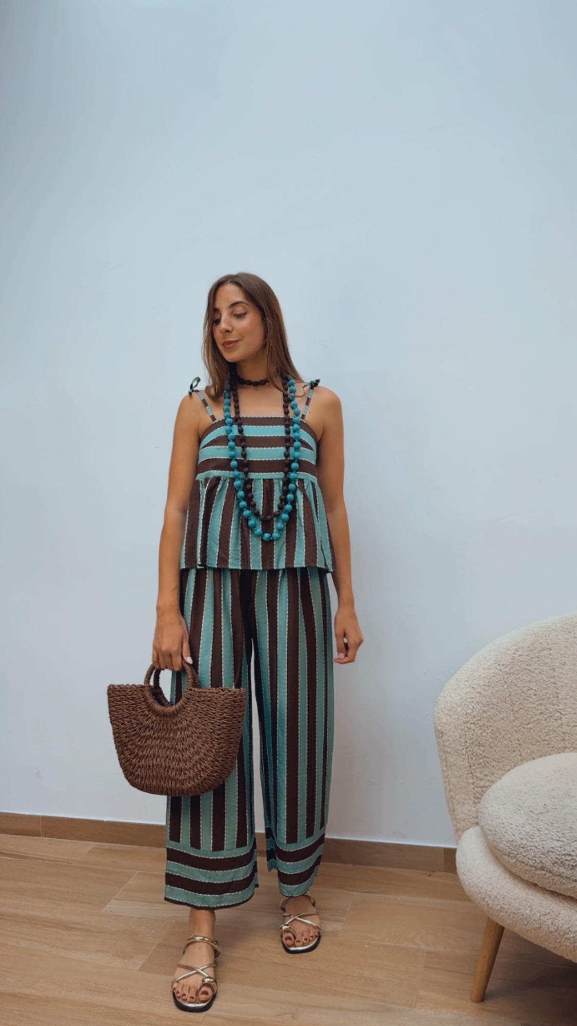 Conjunto Raya Choco y Turquesa