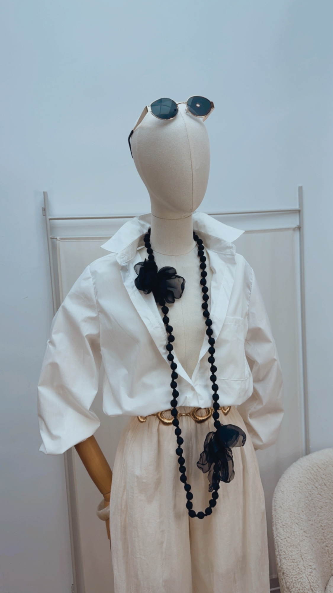 Collar Flor Negro