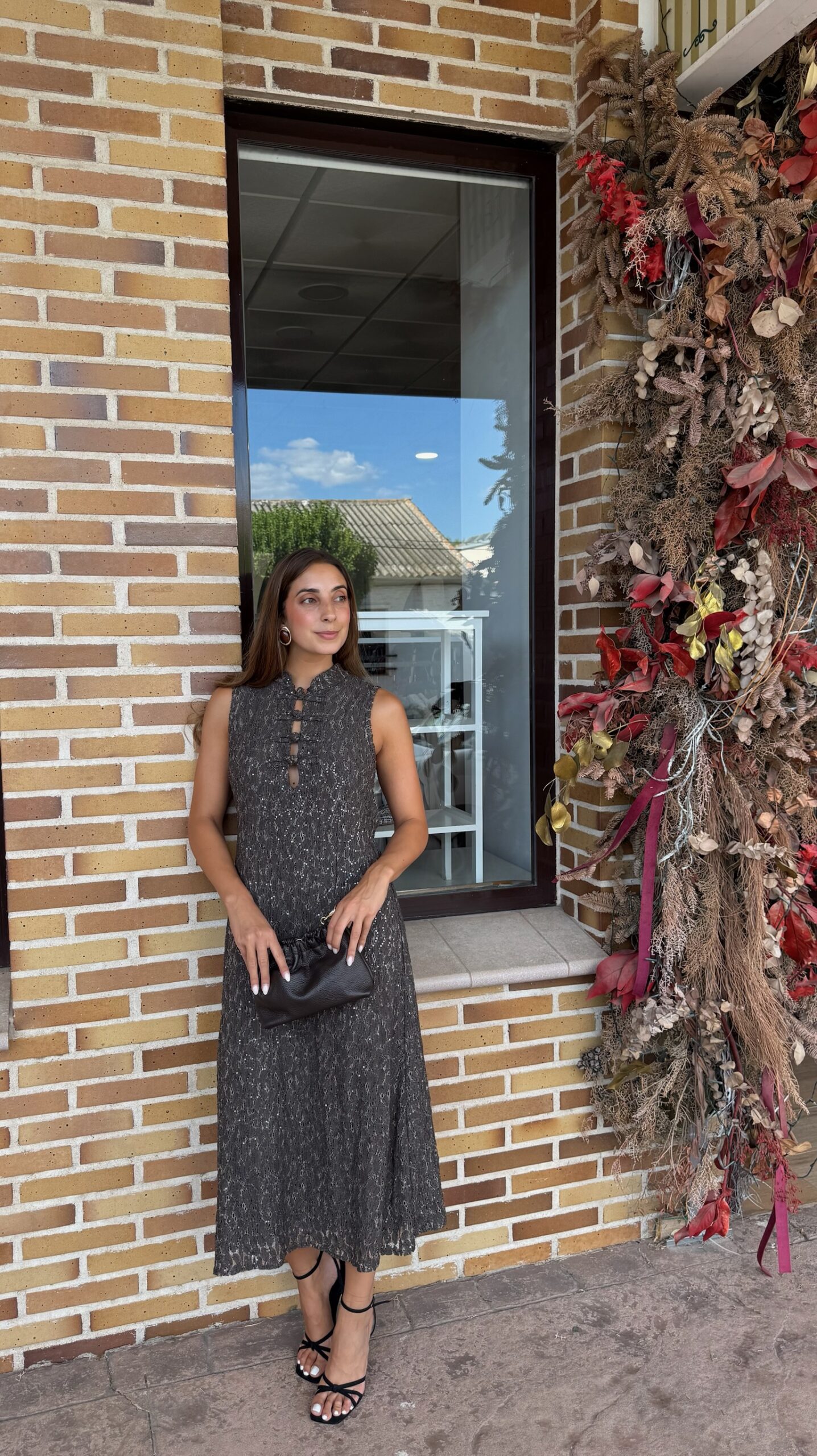 Vestido Lentejuela Chocolate