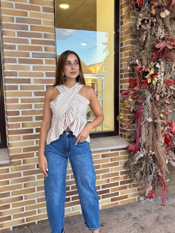 Top Cruzado Rayas