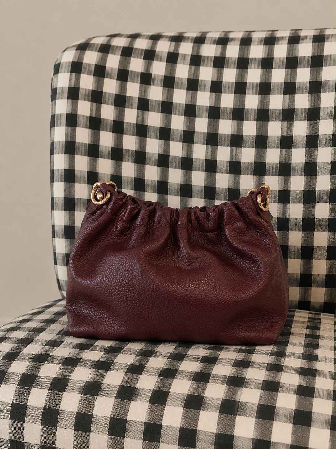 Bolso Piel Vino