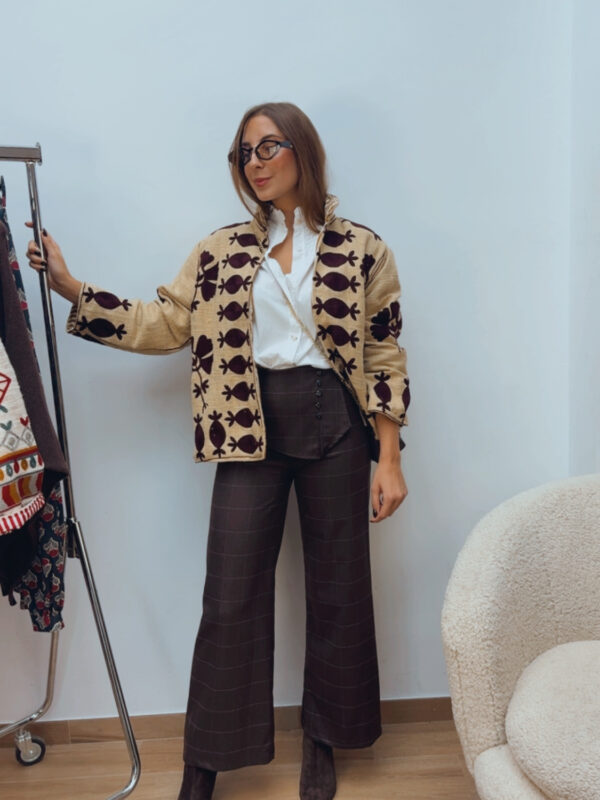 Chaqueta Beige y Chocolate