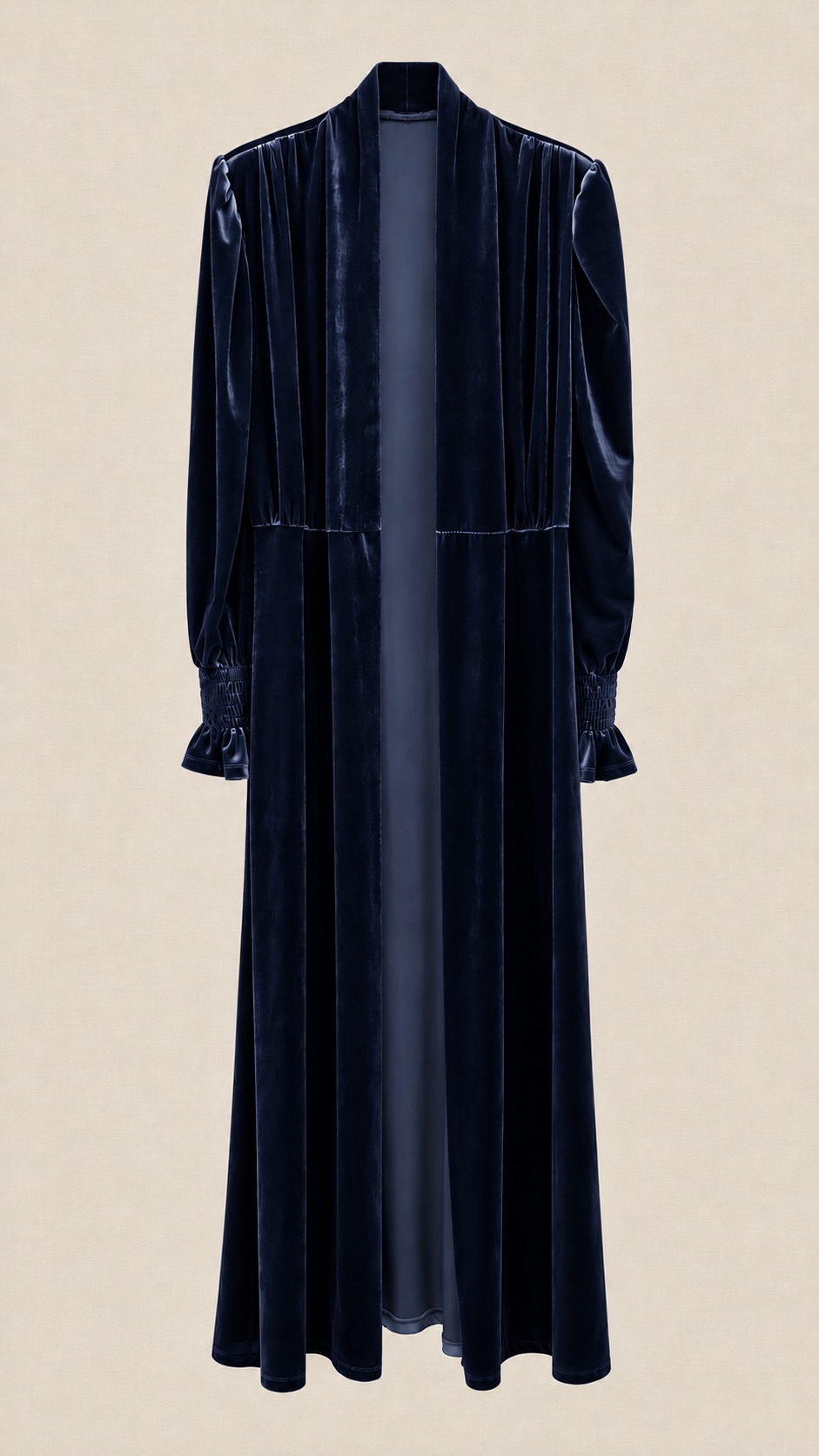 Kimono Terciopelo Azul Marino