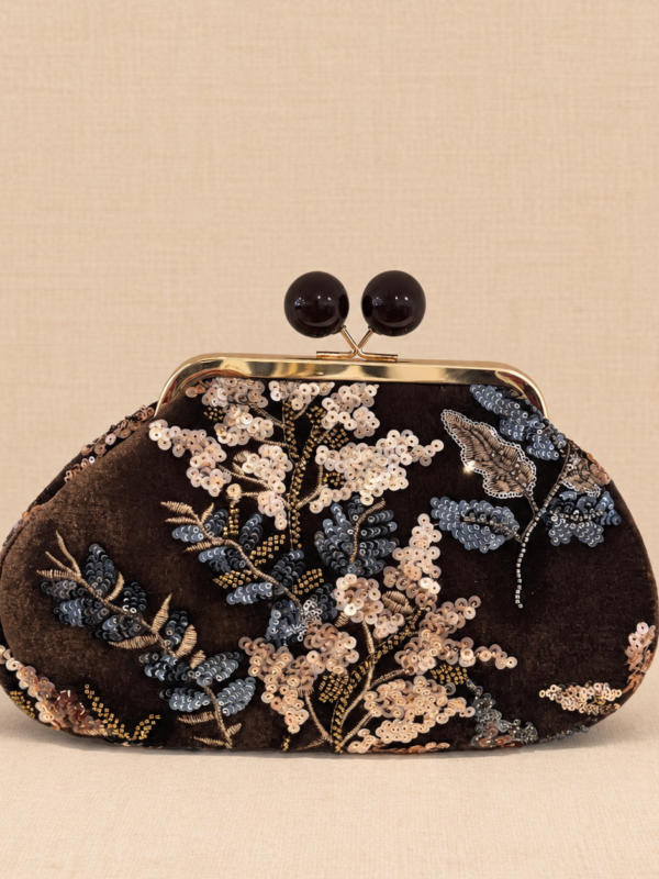 Cartera Lentejuelas Chocolate