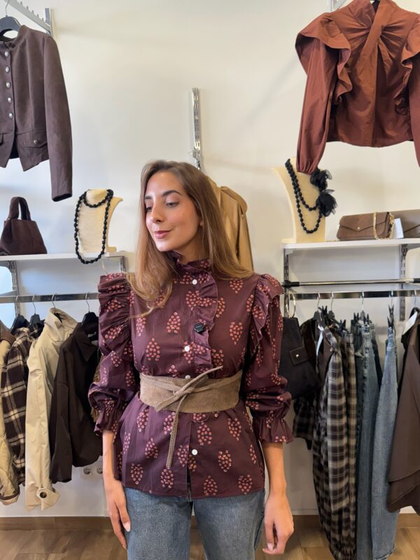 Blusa Burdeos & Terracota