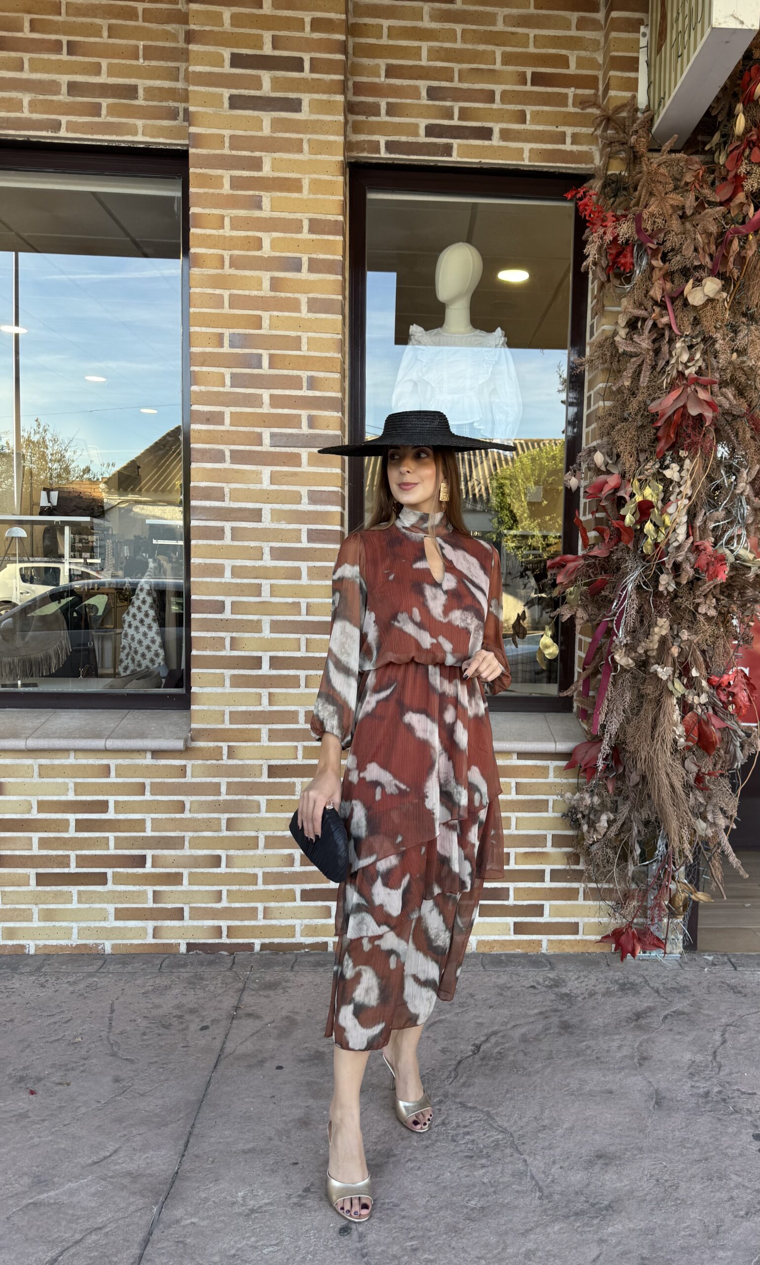 Vestido Fuentebravia Ocre
