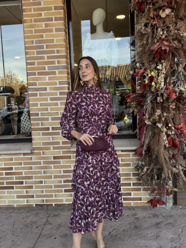 Vestido Paro Tonos Vinos