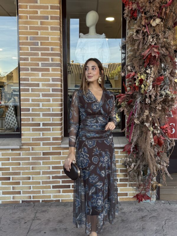 Vestido Tul Choco & Azul