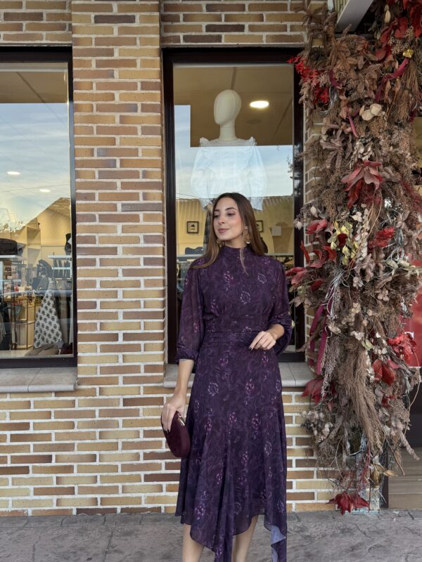 Vestido Picos Morado Oscuro