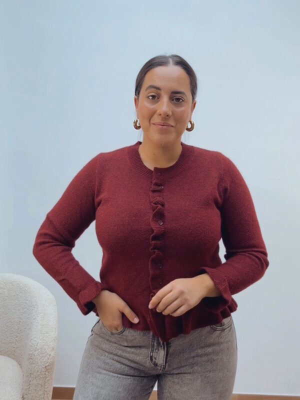Chaqueta Punto Burdeos
