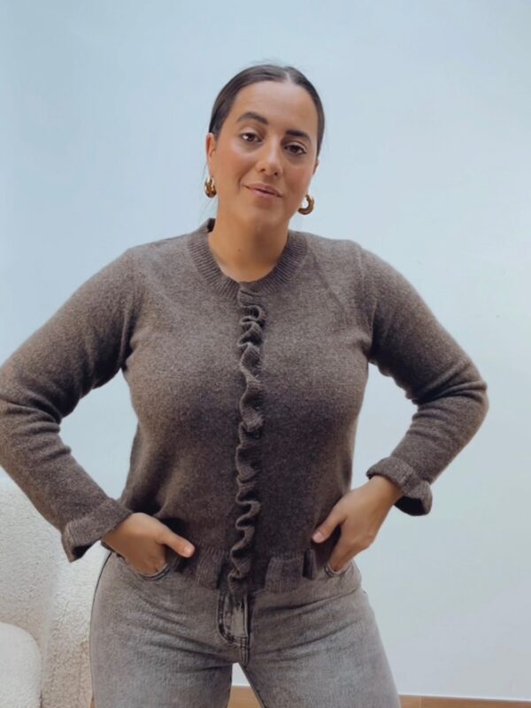 Chaqueta Punto Marrón