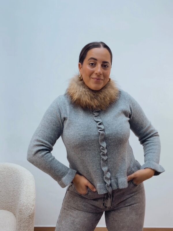 Chaqueta Punto Gris