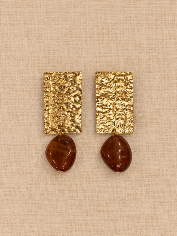 Pendiente Dorado & Ocre