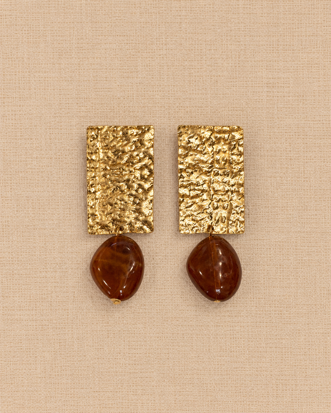 Pendiente Dorado & Ocre