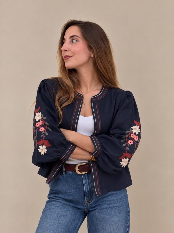 Chaqueta Bordada Marino